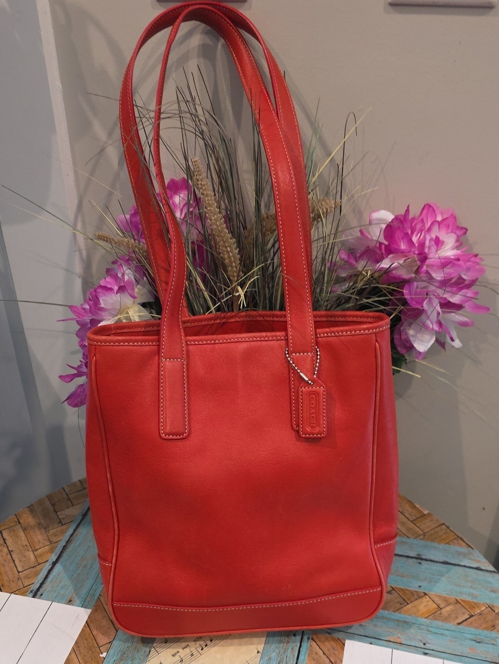 Coach Red Vintage Lunch Tote